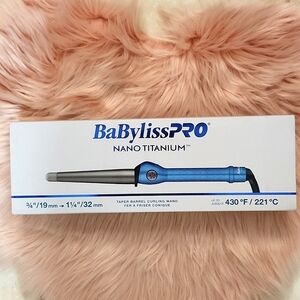 Brand New BABYLISS PRO TAPER BARREL CURLING IRON-3/4"-1 1/4"
